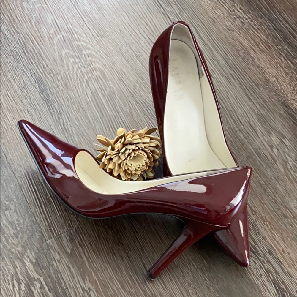 Lauren Burgundy Patent Patent Leather Pumps